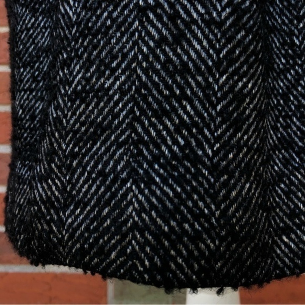 ⛄️ Zara Basic Herringbone Patterned Cowl Neck Bla… - image 8